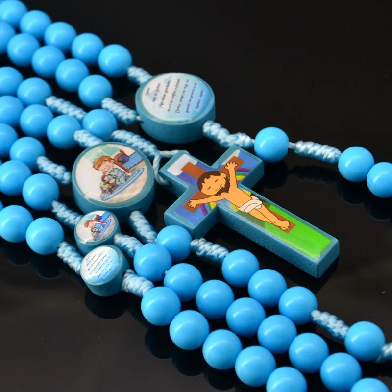 Новое ожерелье с кулоном в виде креста изображением малыша Иисуса из мультфильма