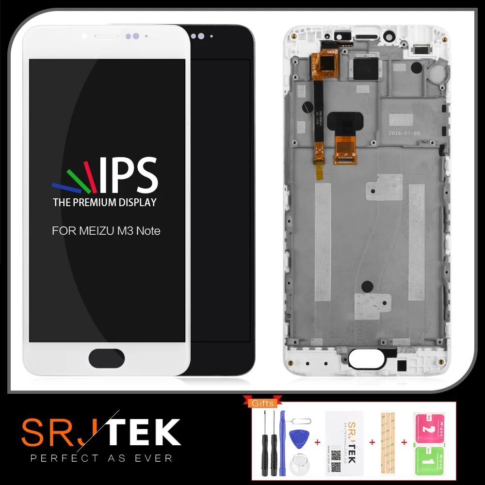 SRJTEK 5,5 для MEIZU M3 Note стекло ЖК-дисплей сенсорный экран матрица дигитайзер сенсор с рамкой для MEIZU M3 Note L681H M681H ЖК