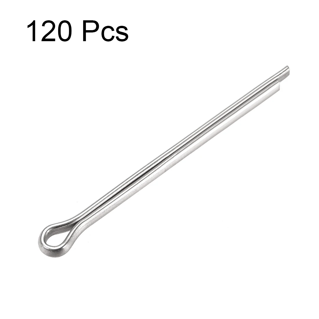 uxcell 120Pcs Split Cotter Pin 2mm x 30mm 304 Stainless Steel 2-Prongs Silver Tone Fasteners | Обустройство дома