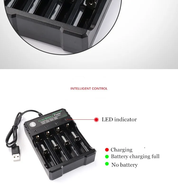 Usb зарядка 18650 18350 зарядного устройства 2/4 слота перезаряжаемые фонарик локатор громкоговоритель 3,7 V литиевая батарея независимой зарядкой