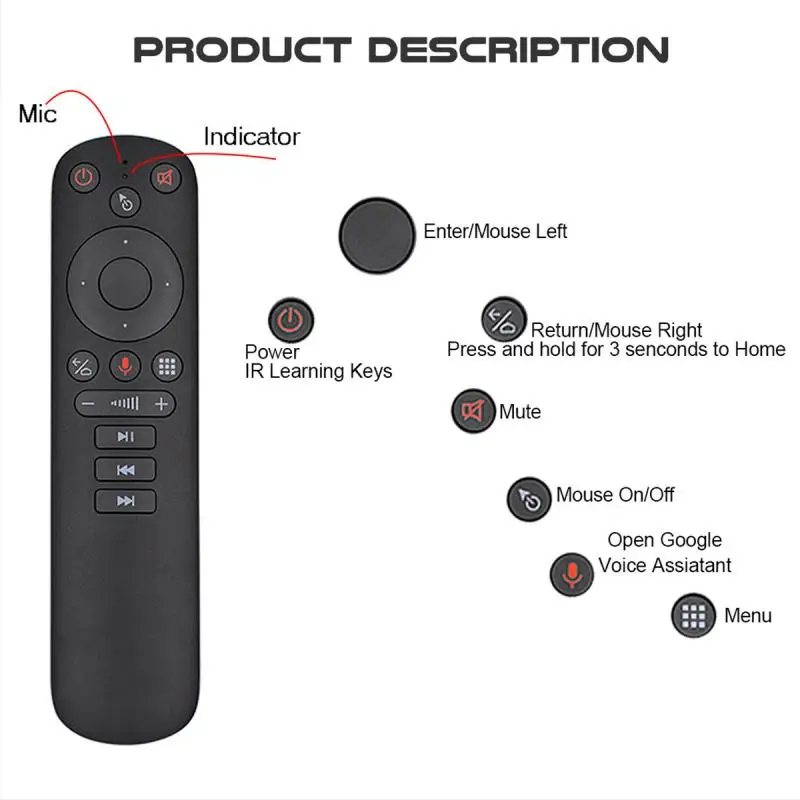 Новинка беспроводная мышь с гироскопом 2 4G Smart Voice Remote Control G50 для X96 Mini H96 X3 Pro Android TV