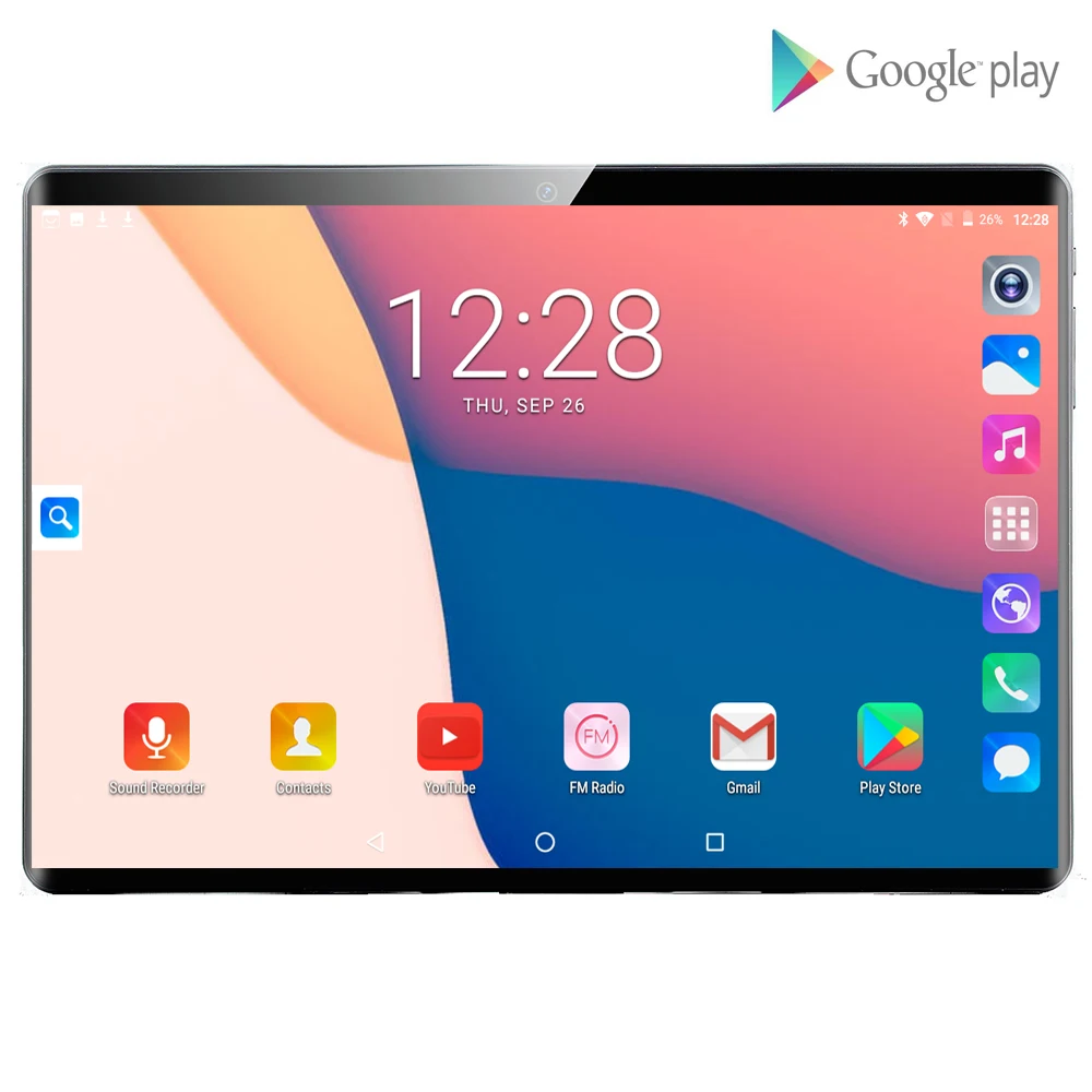 Планшет 3G 10 дюймов глобальная версия дюйма DHL 32 ГБ ROM Android 9.0 GPS Wi-Fi 1280*800 IPS 2.5D стекло +