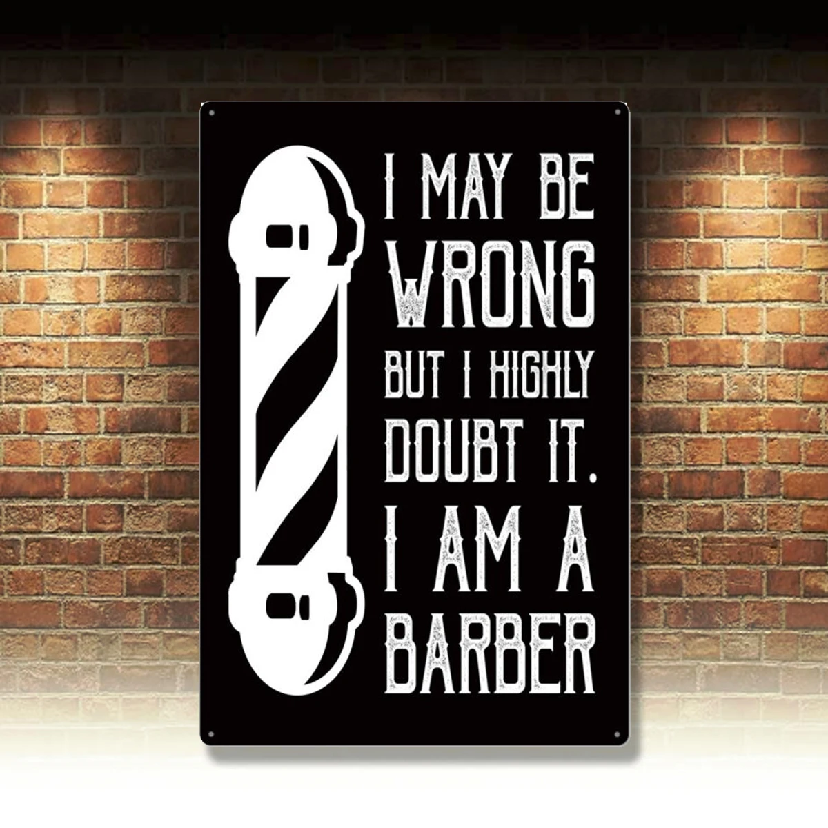 

Metal Tin Sign i am a barber Pub Home Vintage Retro Poster Cafe