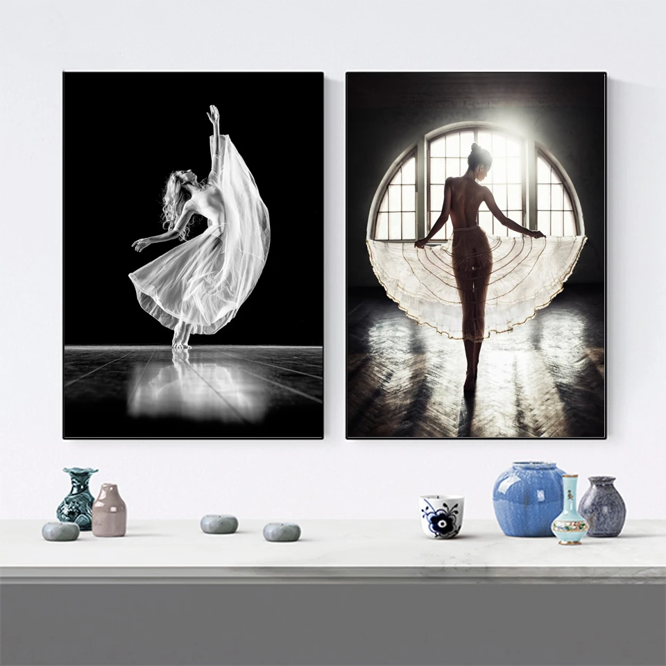 Парусиновые постеры печатные модульные картины красивая современная балетная