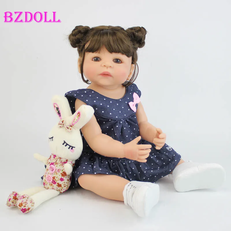 55 см полностью силиконовый виниловый корпус Reborn Girl Lifelike Baby Doll новорожденная принцесса Малыш игрушка Bonecas водонепроницаемый подарок на день рождения