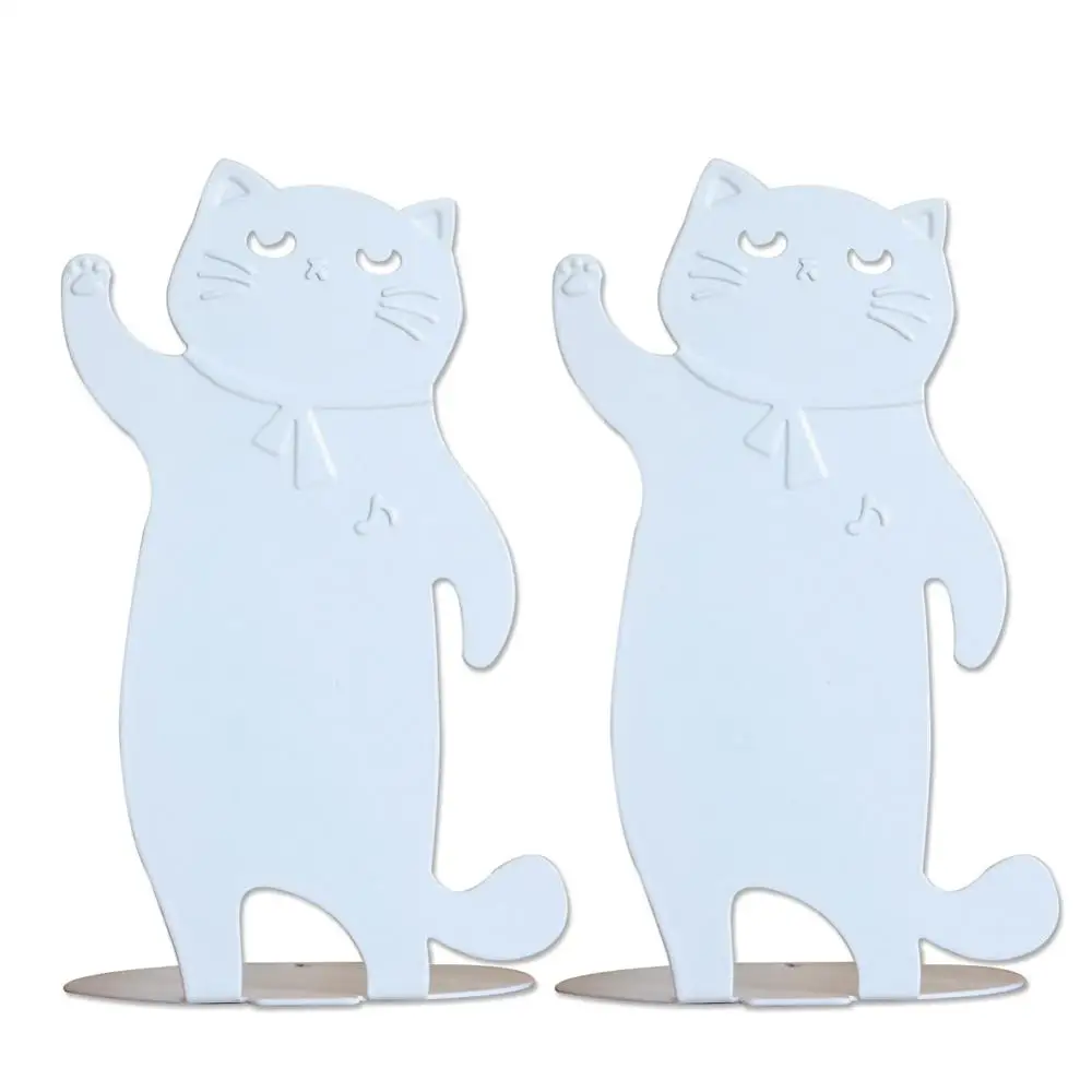 1 Pair White 1 пар/упак. черно-белый металлический кошачий форзац для школы и дома - Цвет: 1 Pair White