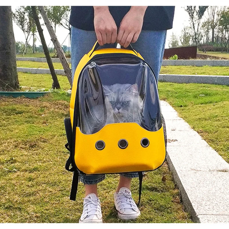 

Volasss Women Cat Backpack Fat Cat Bag Girl Breathable Transport Travel Bags Dog Space Capsule Pets Backpacks Handbag 2021 New