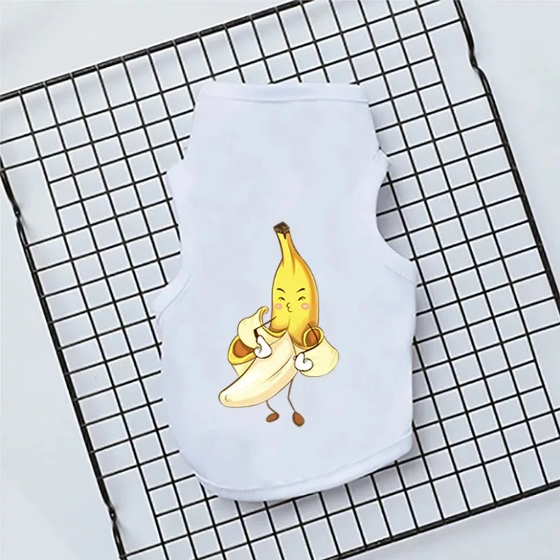 

Summer Pet Dog Cat Clothes Cute Cartoon Printed T-shirt For Small Dogs Chihuahua Cat Pets Breathable Vest Pet Puppy Supplies Pug