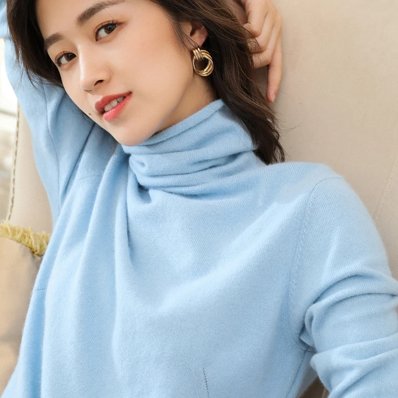 New 100% Cashmere Sweater Ladies Jumpers Free Neck 5Colors Soft Pullovers for Woman Clothes Shipping | Женская одежда