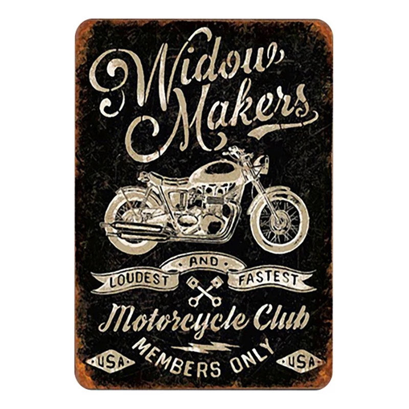 retro motorcycle signs vintage metal tin plate classic iron picture decor wall of garage bar cafe home gym
