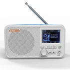 Цифровой радиоприемник с ЖК-экраном Настольный Будильник DAB + FM Bluetooth-совместимый радиоприемник поддерживает TF-карту mp3-плеер