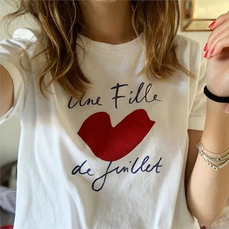 

Летняя модная футболка, футболка с графическим рисунком, женские топы, базовые белые футболки с коротким рукавом и круглым вырезом, смешная ...