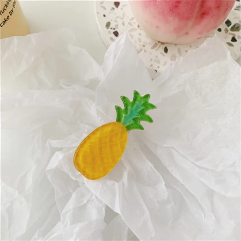 Милые заколки для волос в виде фруктов и овощей девочек женщин модная детская