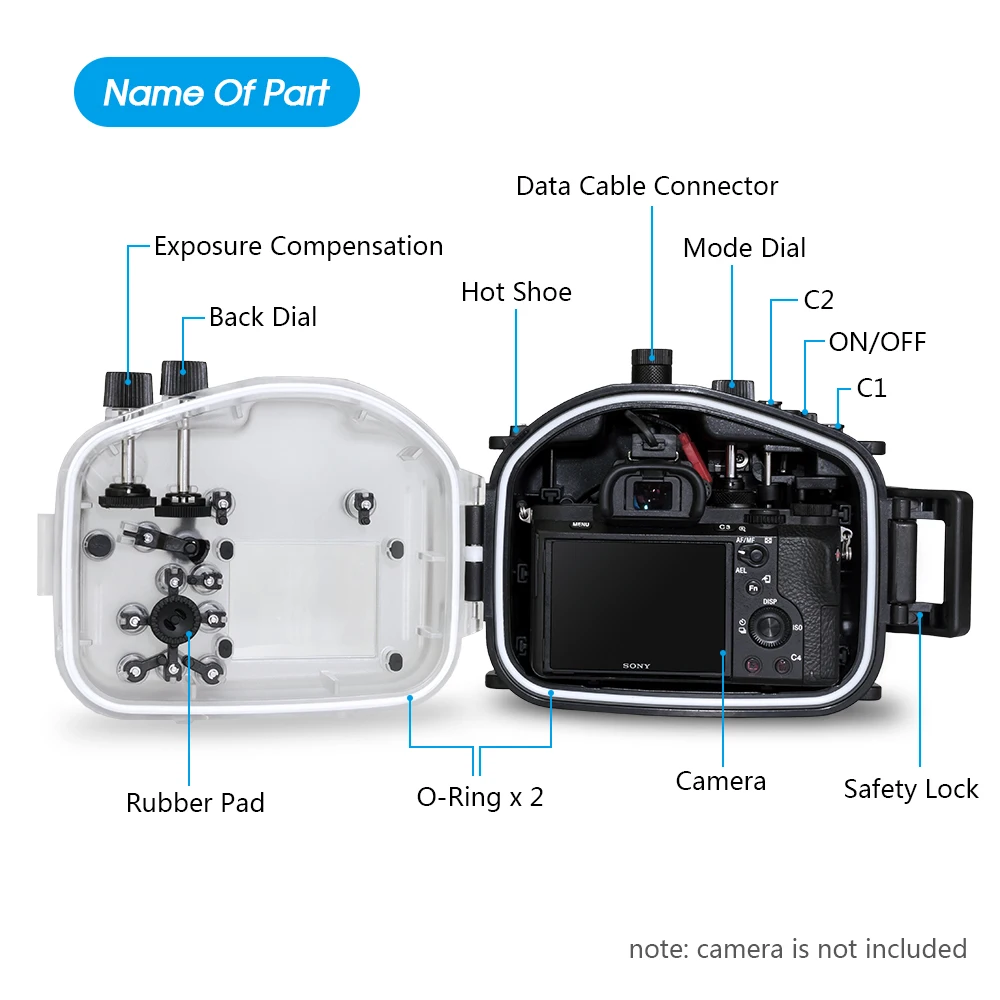 Водонепроницаемый чехол для камеры Seafrogs корпус подводного погружения 40 м 130