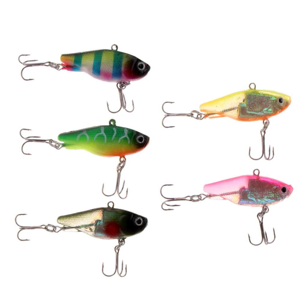 

5 шт. 3D блесна рыболовные приманки наживка воблер (Wobbler) Пластик черви Topwater приманки