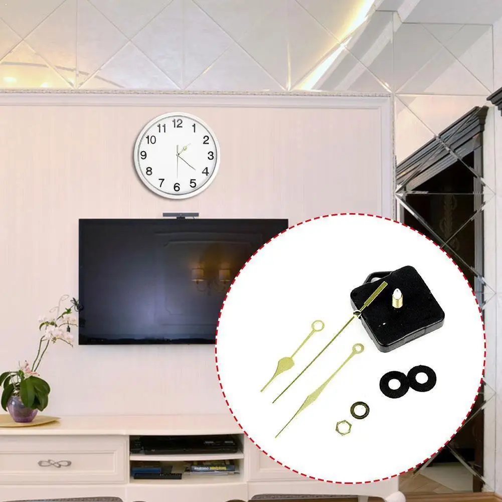 1 Набор тихих кварцевых настенных часов механизм DIY ремонт короткие запчасти