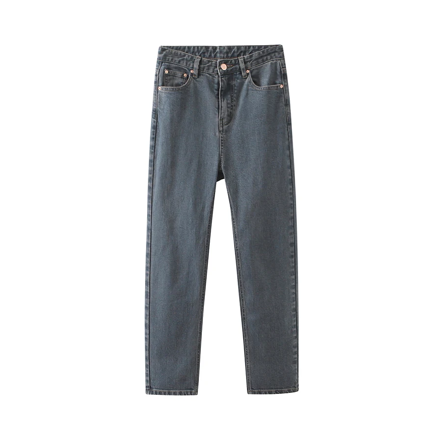 

Denim Jeans Femme Vintage Style Autumn Female Straight Trousers High Waist Fashion Streetwear Clothing Pants Women Y2k Aesthetic