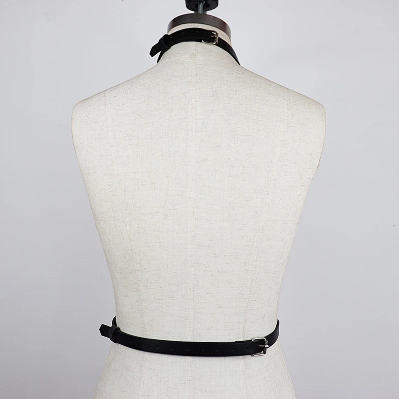 

Punk Leather Lingerie Harness Women Body Bondage Garters For Stockings Crop Top Suspenders Straps Belt Punk Goth Sek