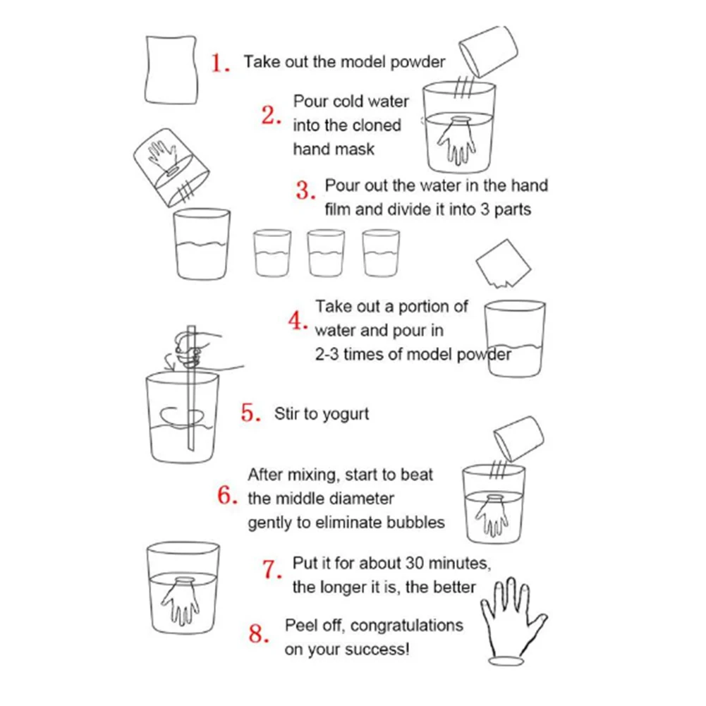 Детская 3D форма для отпечатков рук и ног набор литья из порошковой штукатурки