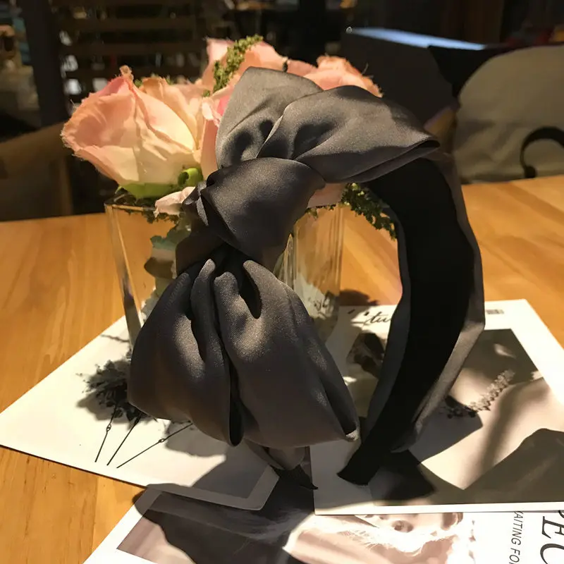 Повязка для волос однотонная женская многослойная мягкая головная повязка из