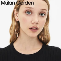 mg letter love pendant gold hoop earrings for women circle earrings hoops fashion jewerly accessories hot sale girl gift