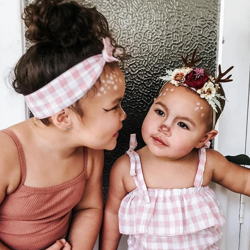 Нейлоновые повязки на голову для маленьких девочек Antler Рождественская головная