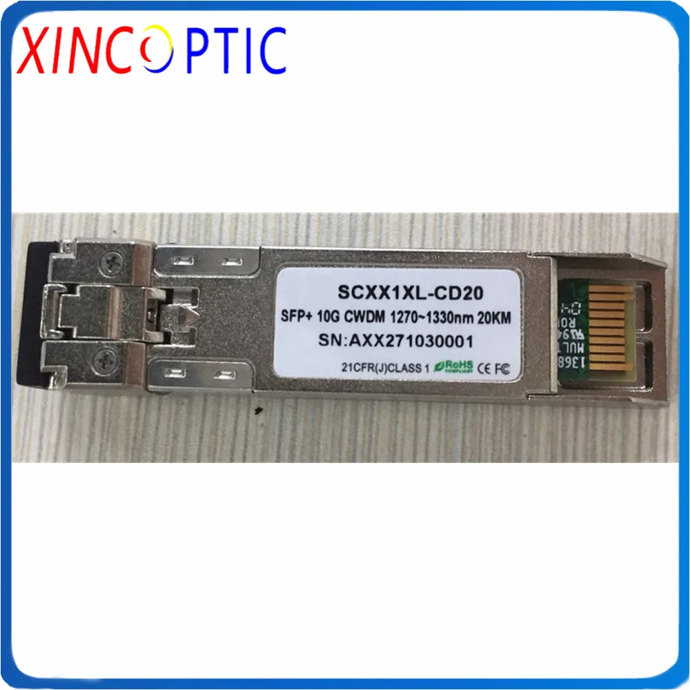 10G 20Km 1270-1330nm SFP + CWDM оптический приемопередатчик 1270nm 1290nm 1310nm 1330nm LC дуплекс 20 дБ DFB PIN
