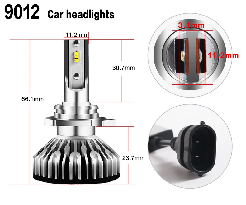 2x H7 светодиодный автомобильный светильник H4 H1 H3 H11 9005 HB3 9006 HB4 9012 HIR2 Супер авто фары лампы зэс чип 10000LM 6000 К туман светильник s 12V 24V