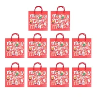 10pcs christmas theme gift packing bags cartoon xmas patterns gift wrapping bags