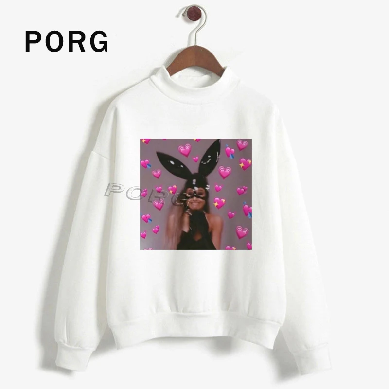 Ariana Grande/Розовая Толстовка для женщин в готическом стиле, уличная Harajuku Sudadera Mujer, новая женская одежда, толстовки с длинными рукавами и круглым вырезом