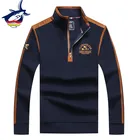 Свитер мужской Tace  Shark, с вышивкой, с воротником-хомутом, 2020