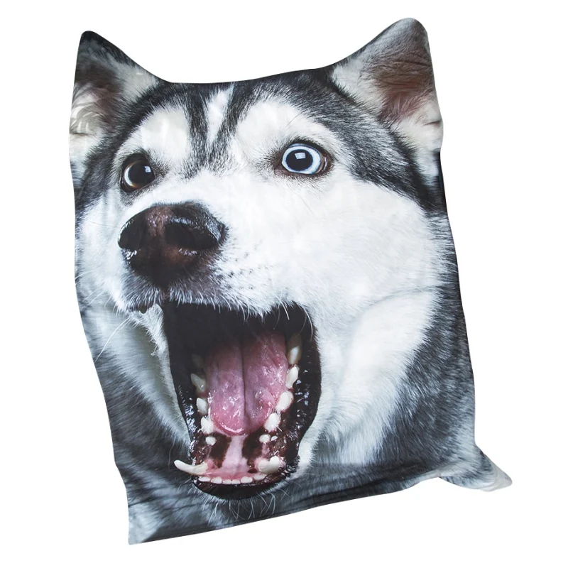 Husky Забавный узор дизайн пледы одеяло летний комплект белья Лист теплый мягкий толстый пушистый кровать диван одеяла - Цвет: Husky