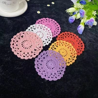 10cm new round cotton dining table place mat pad cloth crochet placemat cup mug wedding tea coaster handmade drink doily kitchen