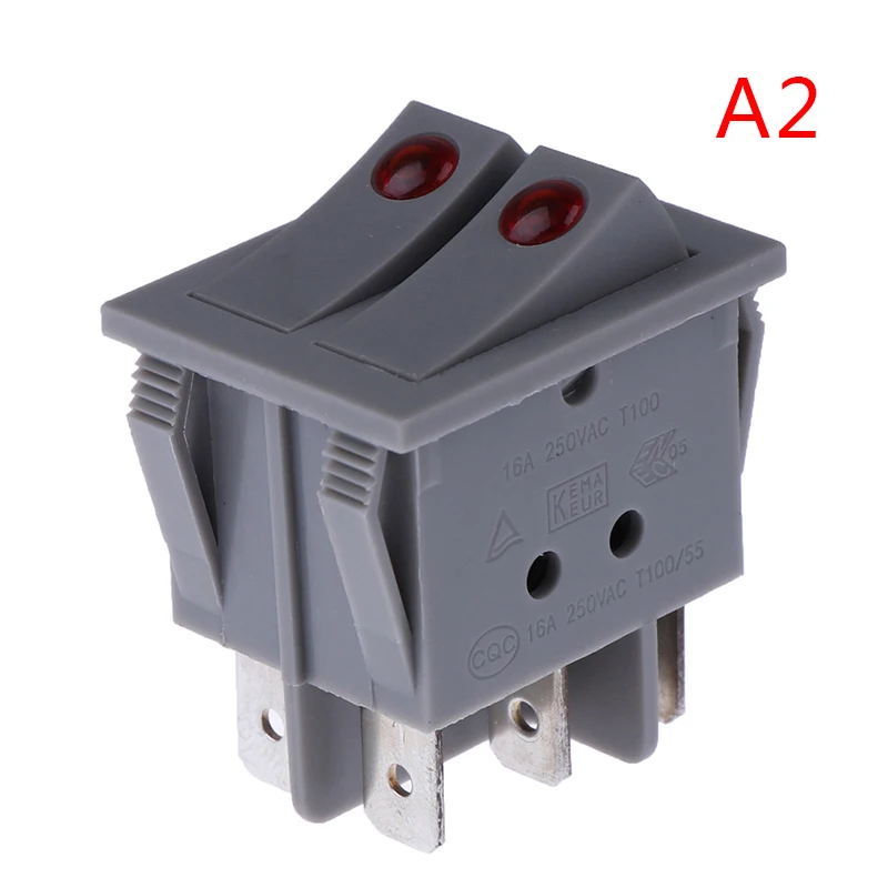 

RK1-23 переключатель масляного нагревателя вкл/выкл, клавишный переключатель 250 В/16 А с двумя кнопками, 1 шт.