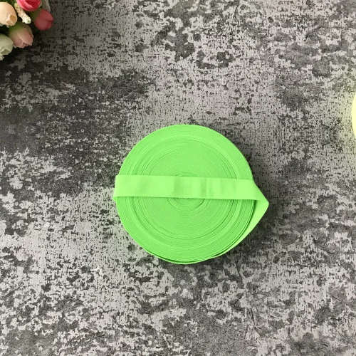 green 1 3/4 ''(20 мм) матовая цветная косая лента эластичная лента тесьма отделка Кружева сплошной головной убор ручной работы DIY украшения ремесла - Цвет: green 1