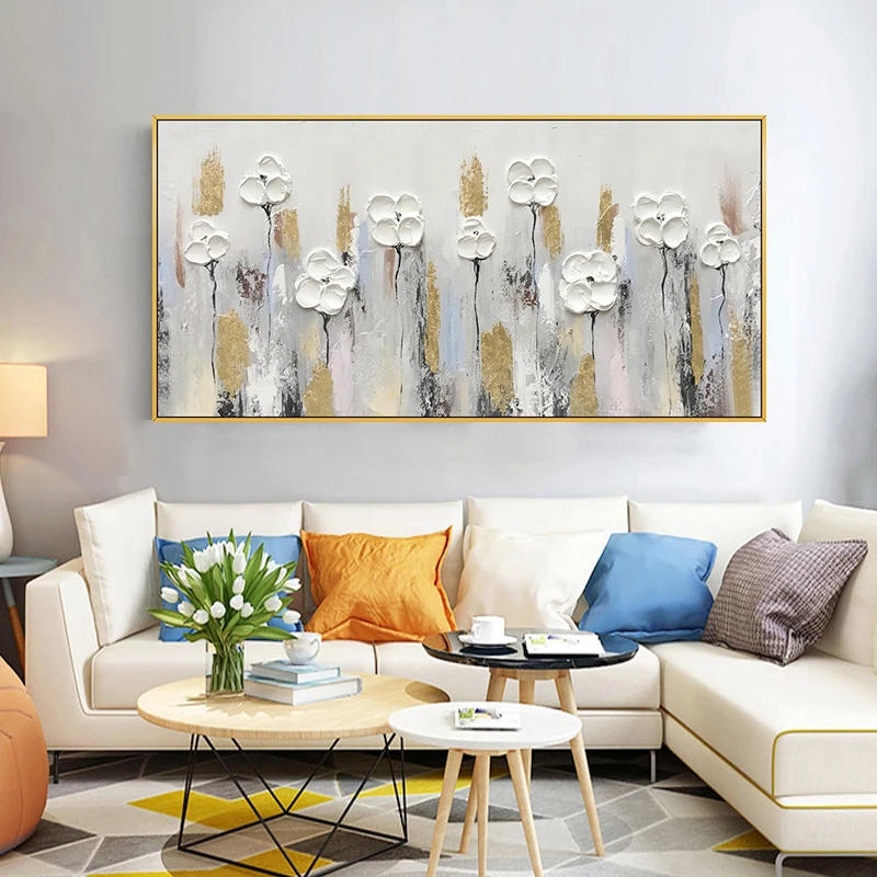 

100% Temporary Abstract Painting Poster Nordic Decoration Home Wall Art Flowers Posters And Prints Decorative Pictures Unframed