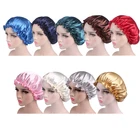 Регулируемая атласная кружевная шапочка для ночного сна, шапочка для ухода за волосами, шапочка для ночного сна, для женщин, аксессуары для укладки волос