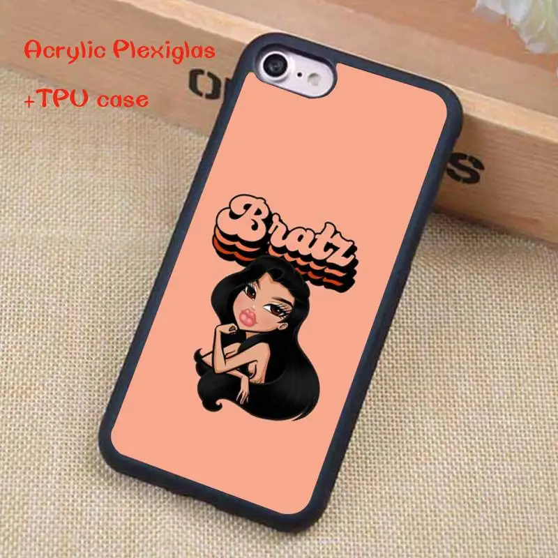 

Fashion Luxury Brand Doll Bratz Phone Case For iphone 12 11 Pro Max X XR XS SE 2020 6S 7 8 Plus Acrylic Plexiglass TPU