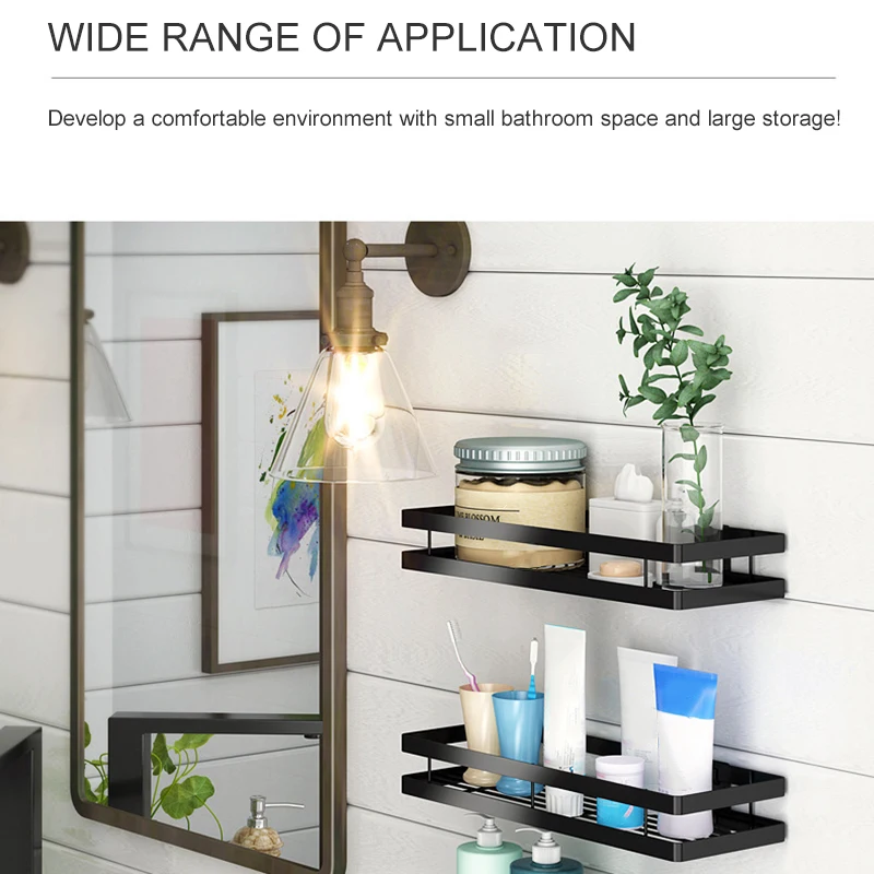 

Плавающая настенная полка без перфорации из нержавеющей стали для кухни, предмет для шампуня, бутылки для приправ, гвозди BENL889