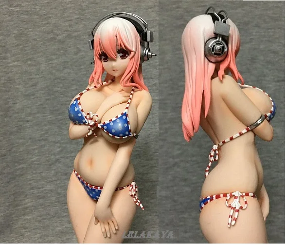 Super Sonic Sexy Bikini Figure Japanese Anime 25cm With Headphones PVC Women girl | Игрушки и хобби