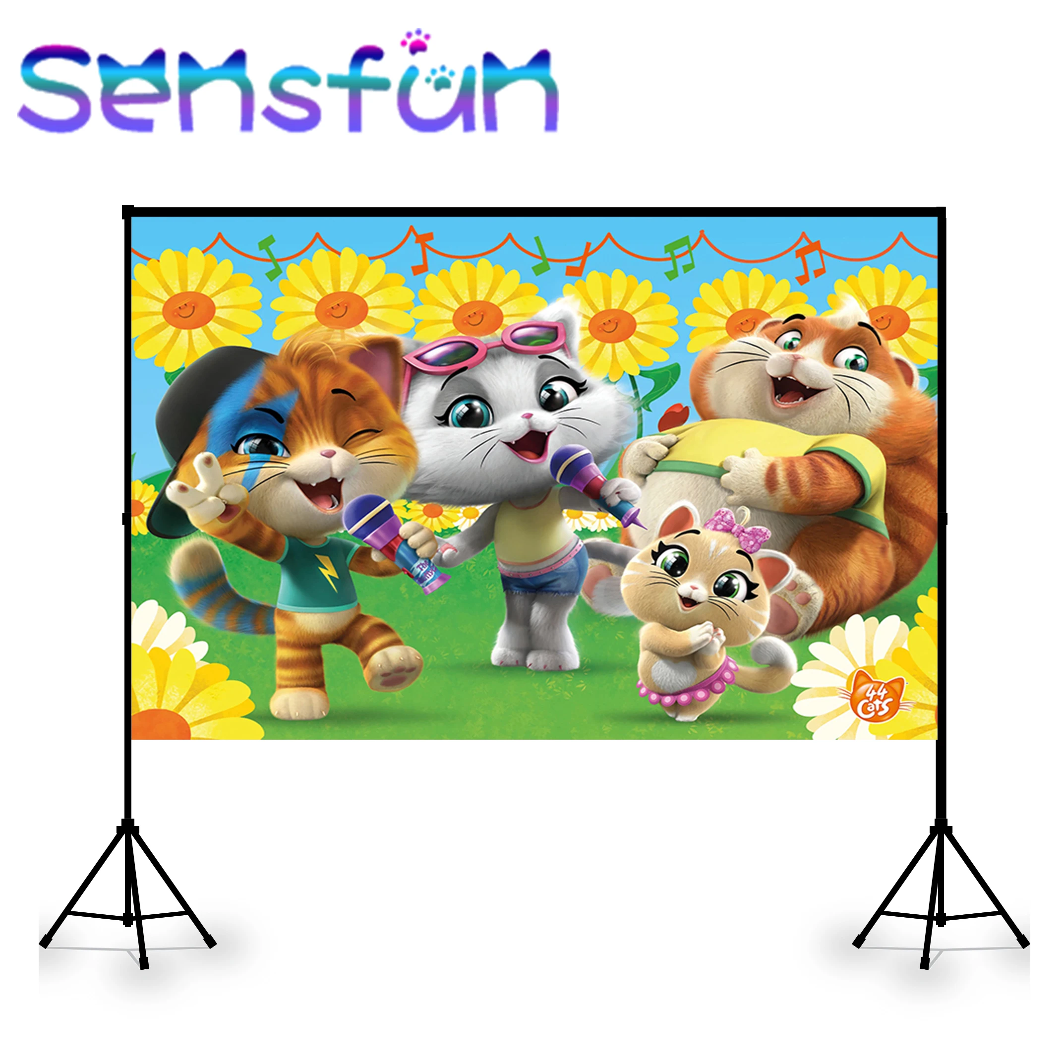 Sxy415 44 Gatti кошки фоны для фотосъемки детский душ Дети День Рождения Вечеринка фон
