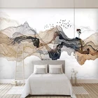 Настенная роспись на заказ, 3D абстрактный фон с изображением дыма, гор, воды, настенное украшение, картина для спальни, кабинета, дома, обои
