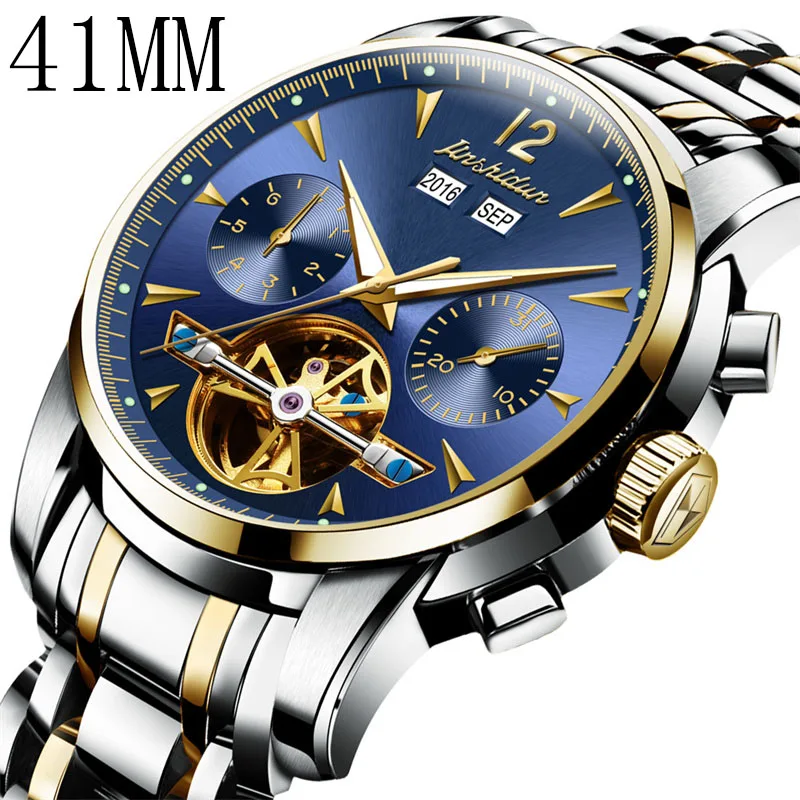 

JSDUN Automatic Mechanical Mens Watches Top Brand Luxury Mechanical Watch Men Stainless Steel Waterproof Wrist Watches for men