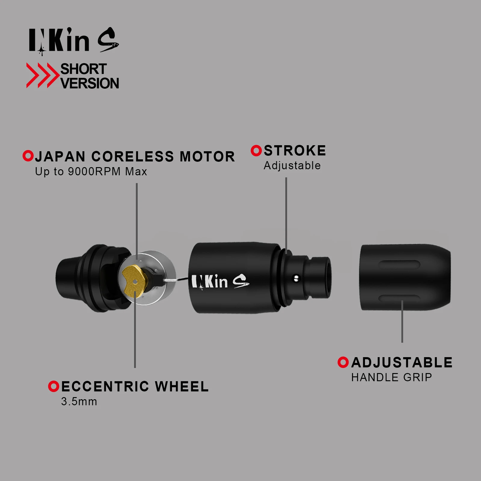 Ручка для тату машинки EZ INKinS вращающаяся Перманентная ручка микроблейдинга