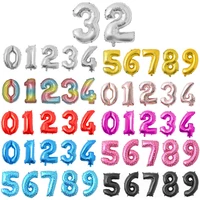 32 inch number balloon decorative aluminum foil balloon birthday wedding party holiday gift decoration