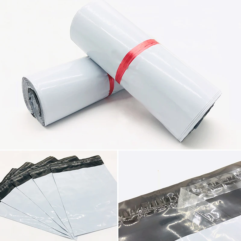 

50Pcs Newest Courier Bags White Storage Bag Self-Seal Adhesive Storage Bag Matte Material Envelope Mailer Postal Mailing Bags