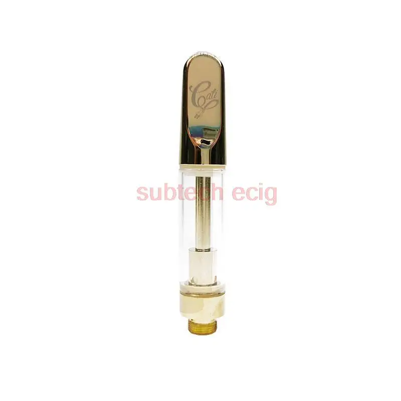 50pcs Gold Cali Vape Cartridges Carts 0.8ml 1.0ml 510 Thread Ceramic Coil Cartridge Cali Plug Empty Thick Oil Vape Pen Tank