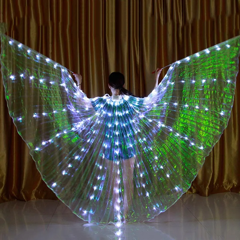 

Dance LED Wings Light Up Halloween Costumes Stage Performance Clothing for Adult SEC88