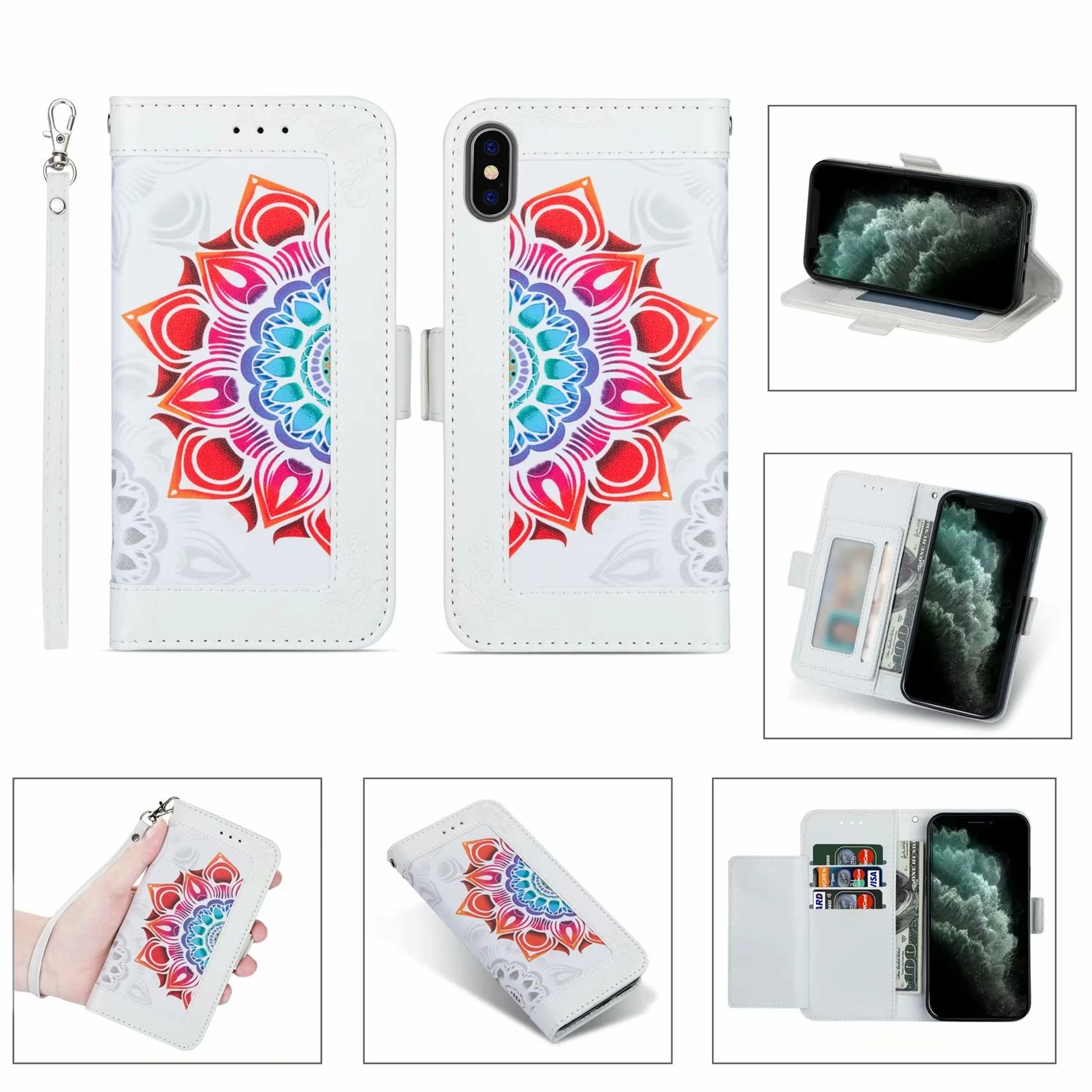 

Retro Flower Flip Leather Case For Samsung Galaxy S6 S7 Edge S8 S9 S10 S20 FE Note 8 9 10 20 Plus Ultra Lite Photo frame Cover