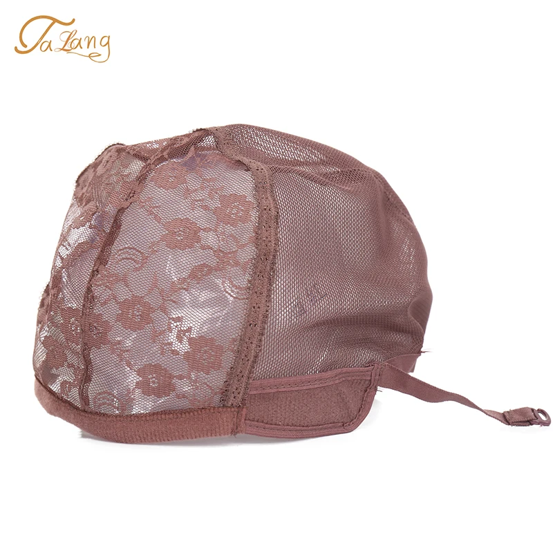 

MANWEI Black Weave Caps for Sew in Hair Weft Large Medium Small Wig Cap for Making Wigs with Adjustable Strap Stocking